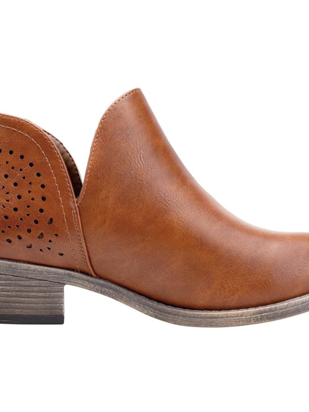 Women's Short Ankle Boots, Low Heel Round Toe Western Booties